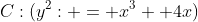 C:(y^2: = x^3+ 4x)