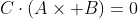 C\cdot(A\times B)=0