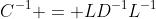 C^{-1} = LD^{-1}L^{-1}