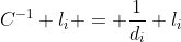 C^{-1} l_i = \frac1{d_i} l_i