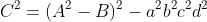 C^2=(A^2-B)^2-a^2b^2c^2d^2