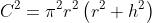 C^2={\pi^2}r^2\left(r^2+h^2\right)