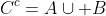 C^c=A\cup B