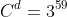 C^d=3^{59}