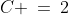 C \:=\:2