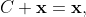 C \bold{x}=\bold{x},