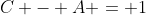 C - A = 1