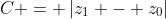 C = \left|z_1 - z_0\right|
