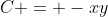 C = -xy