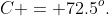 C = 72.5^o.