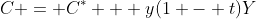 C = C^{*} + y(1 - t)Y