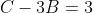 C-3B=3