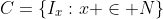 C=\{I_x:x \in N\}