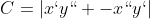 C=|x`y`` -x``y`|