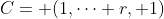 C= (1,\cdots r, 1)