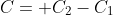 C= C_2-C_1