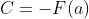 C=-F(a)