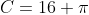 C=16 \pi