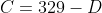 C=329-D