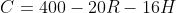 C=400-20R-16H