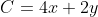 C=4x+2y