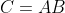C=AB