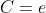 C=e