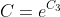 C=e^{C_3}