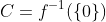 C=f^{-1}(\{0\})