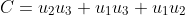 C=u_2u_3+u_1u_3+u_1u_2