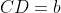 CD=b