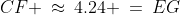 CF \:\approx\:4.24 \:=\:EG