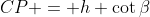 CP = h \cot\beta