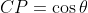 CP=\cos\theta