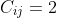 C_{ij}=2