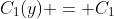 C_1(y) = C_1