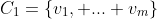 C_1=\left\{v_1, ... v_m\right\}