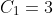 C_1=3