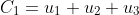 C_1=u_1+u_2+u_3