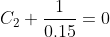 C_2+\frac{1}{0.15}=0