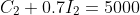 C_2+0.7I_2=5000