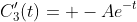 C_3'(t)= -Ae^{-t}