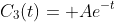 C_3(t)= Ae^{-t}