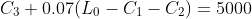 C_3+0.07(L_0-C_1-C_2)=5000
