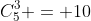 C_5^3 = 10