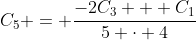 C_5 = \frac{-2C_3 + C_1}{5 \cdot 4}