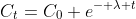 C_t=C_0 e^{- \lambda t}