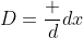 D=\frac {d}{dx}