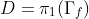D=\pi_1(\Gamma_f)