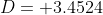 D= 3.4524